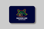 Racoon Line art Logo Template, a Branding & Logo Template by EndR_ID (Thumbnail 2 of 3)