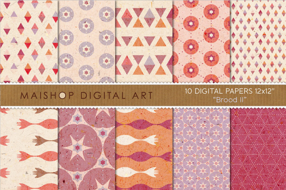 Digital Papers Brood Set 02