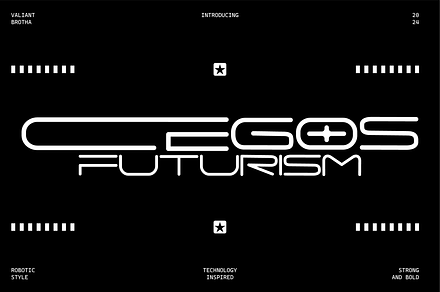 VB Cegos - Futuristic Font, a Font by Valiantbrotha