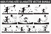 Kids Flying Kite Laser Cut Bundle, a Graphic by Designs_River (Thumbnail 1 of 11)