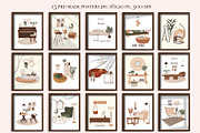 Boho Furniture set. Scene creator, a Decorative Illustration by ApetekMarket (Thumbnail 4 of 8)