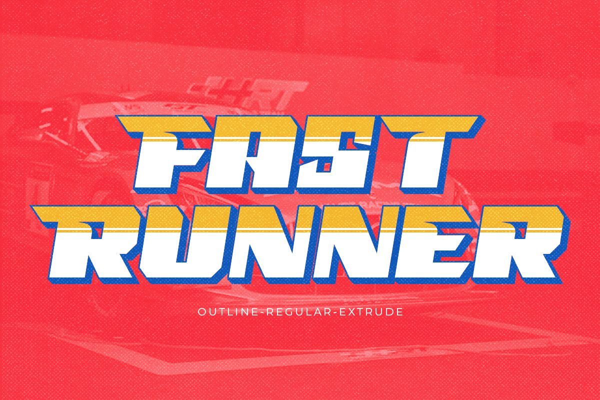 Turbo Lancer- Racing Logo Font, a Sans Serif Font by Rillatype (Photo 3 of 7)