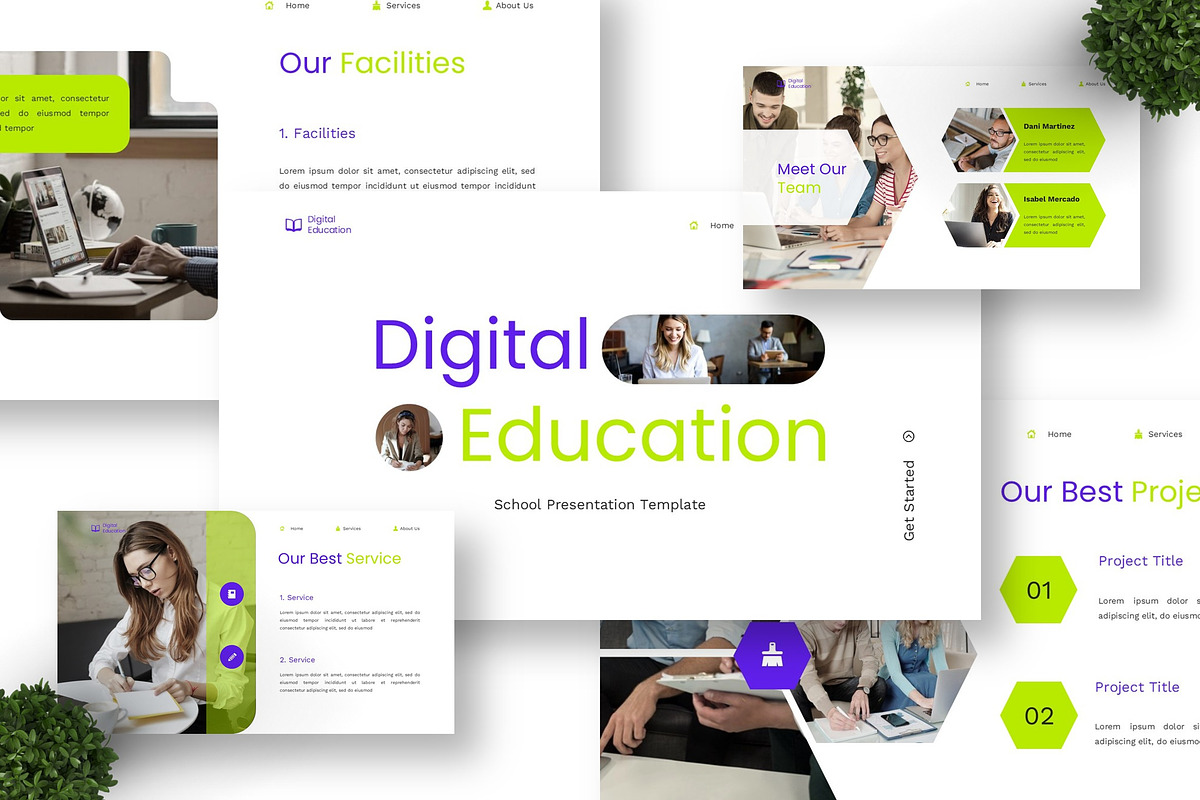 Digital Education - School PPT, a Presentation Template by Deepslide Studio (Photo 2 of 4)