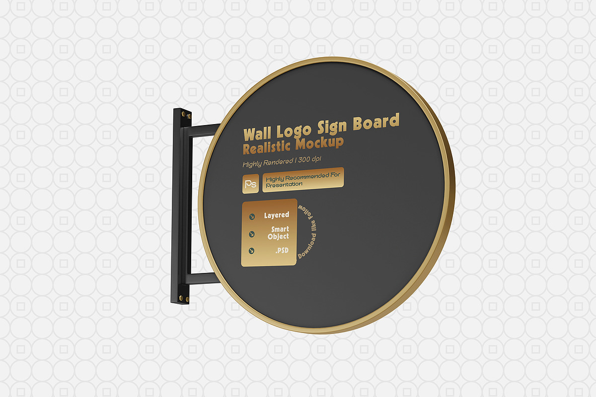 Wall Logo Sign Board Mockup Set, an Advertising Mockup by Kiara Clover (Photo 3 of 4)