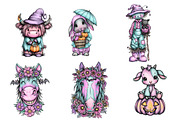 Cute Halloween Farm PNG Clipart, a Seasonal Illustration by DreamArtGraphic (Thumbnail 4 of 5)