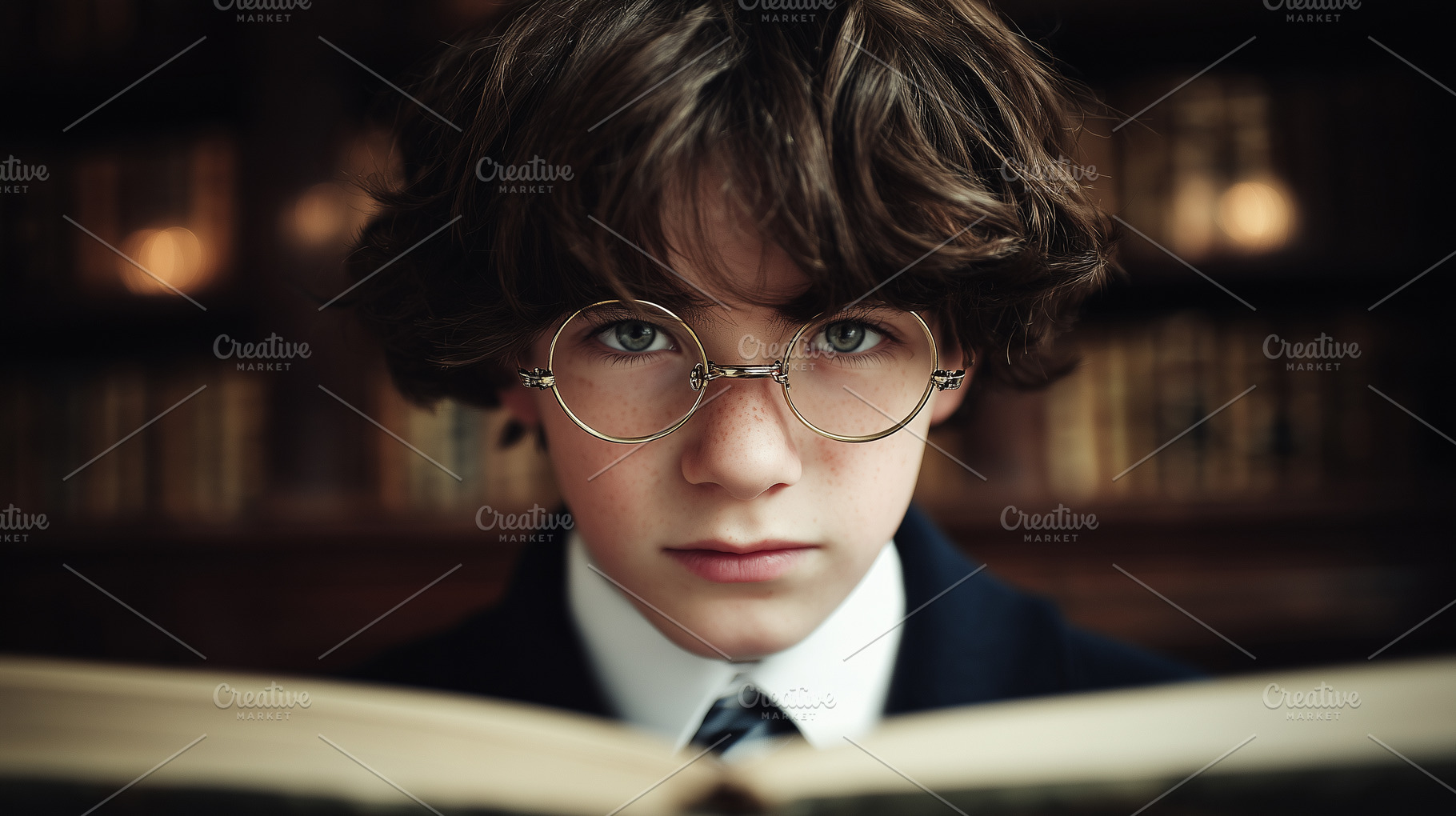 Young boy with curly hair and round, a Person Photo by MistyDay
