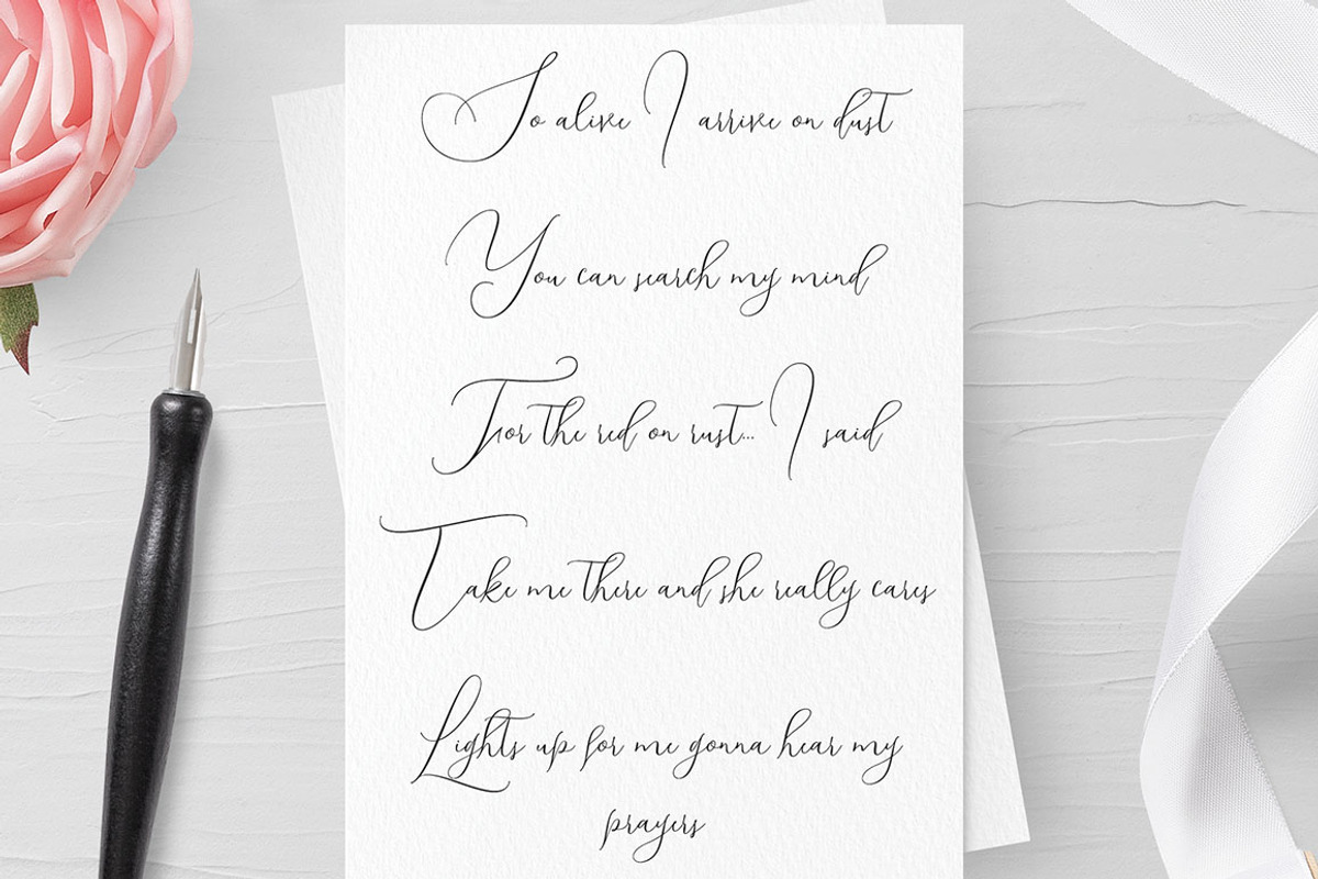 Shailene Script Font preview 3