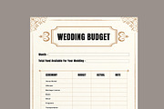 Wedding Budget Template, a Stationery Template by MightyDesign (Thumbnail 4 of 8)