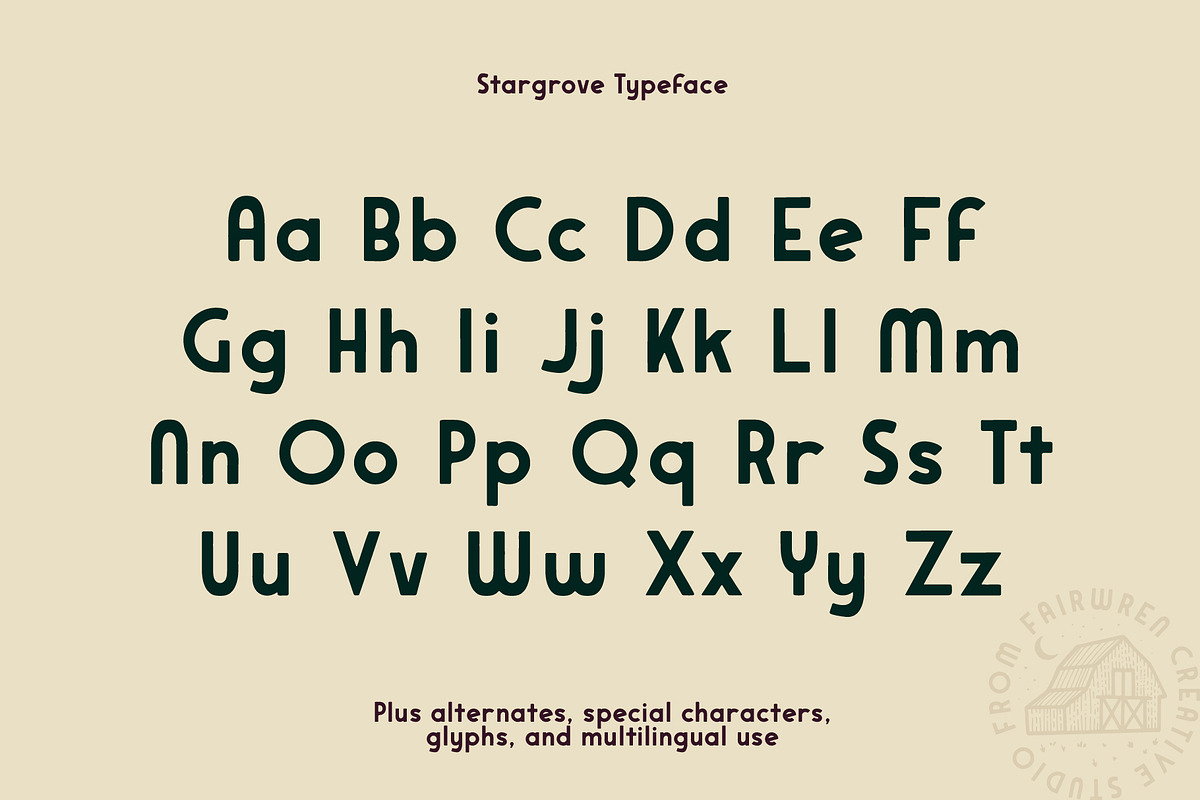 Stargrove, a Sans Serif Font by Fairwren Creative (Photo 3 of 9)