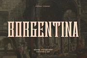 Borgentina - Modern Vintage Font, a Serif Font by overlaytemplates (Thumbnail 1 of 5)