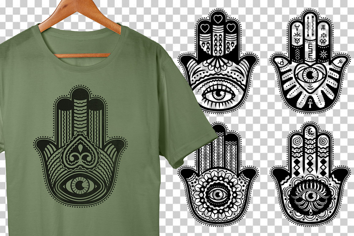 Hamsa hand, Hand of Fatima., a Decorative Illustration by Moloko88 (Photo 2 of 4)