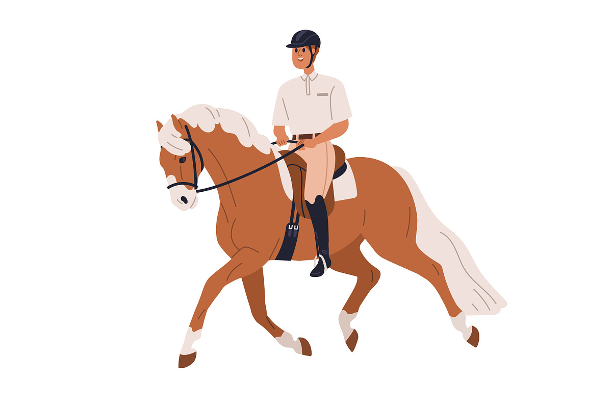 Equestrians riding horse backs set, an Animal Illustration by Good Studio (Photo 2 of 11)