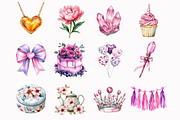 Watercolor Unicorn Kingdom Clipart, a Seasonal Illustration by Design Market (Thumbnail 3 of 5)