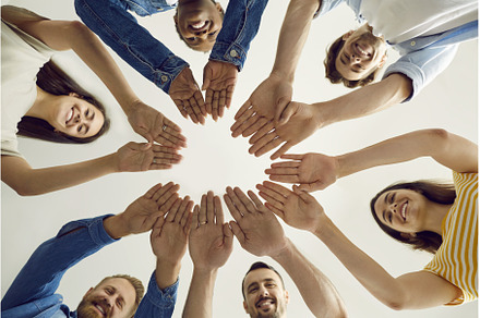 Team of happy smiling diverse, a Person Photo by StudioRomantic