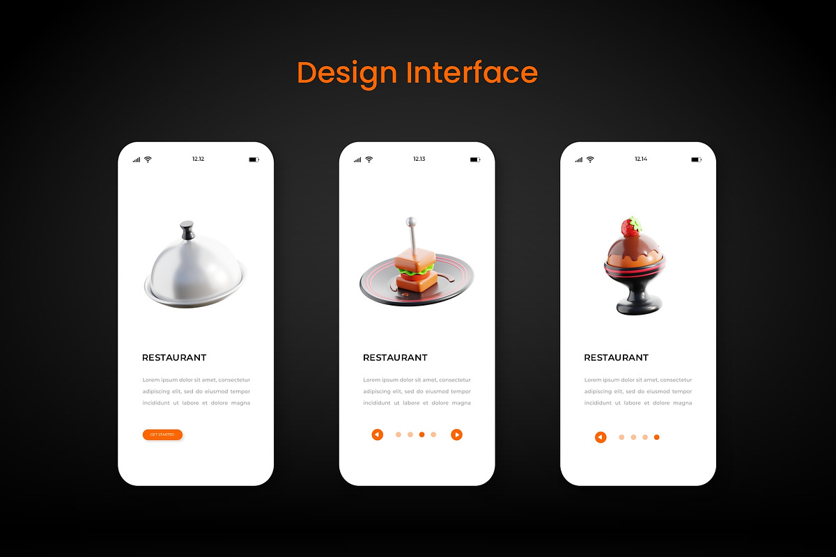 Food & Restaurant 3D Icon Set, a 3D by Home Studio (Photo 2 of 4)