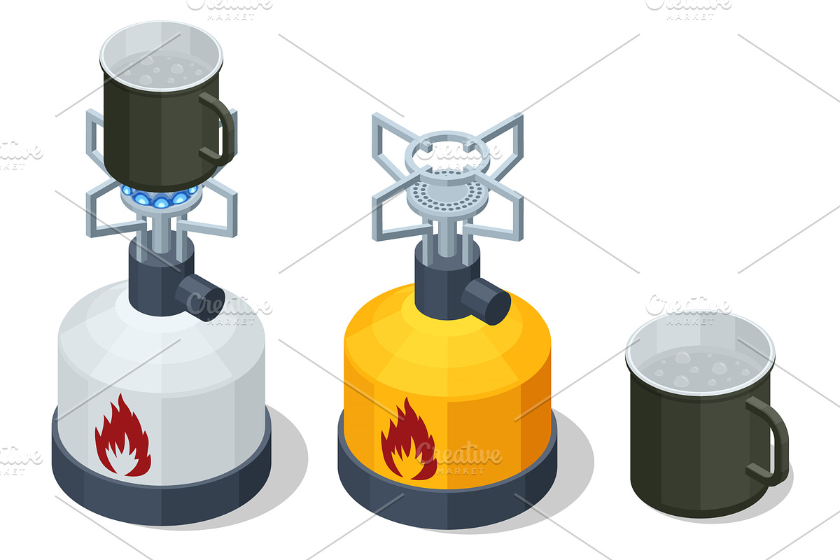 Isometric illustration of portable, a Food Illustration by Golden Sikorka