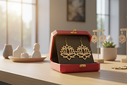 Elegant Laser Cut Wooden Earring, an Object Graphic by Designer_Momina (Thumbnail 2 of 5)