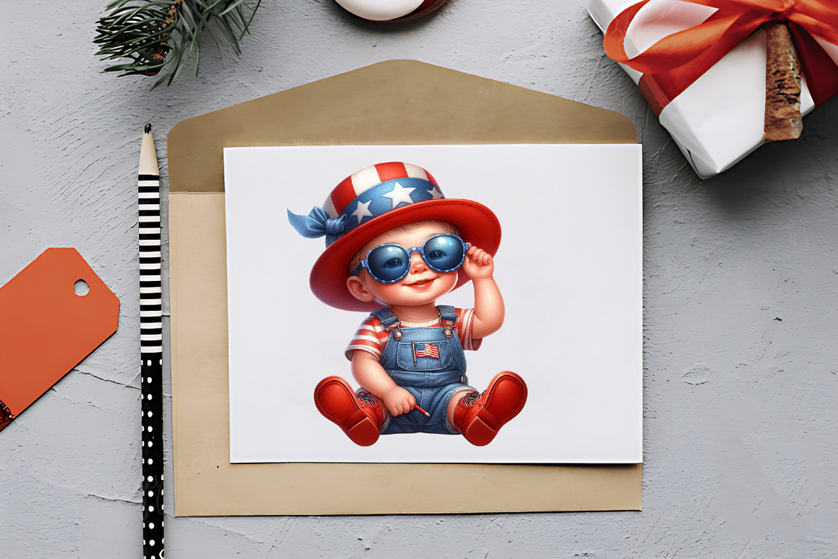 4th Of July Cute Baby Boy Clipart, a Person Illustration by RobertsArt (Photo 4 of 7)