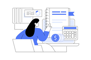 Bookkeeping Basics Guide abstract, a Finance Illustration by Visual Generation