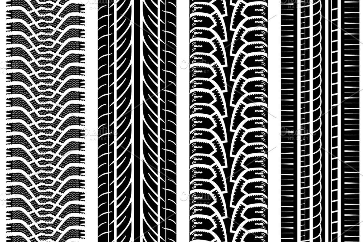 Tires and Tire Tracks, an Object Illustration by TAlex (Photo 4 of 6)