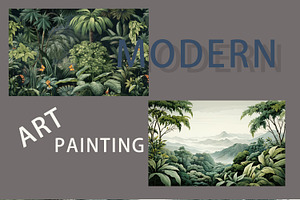 Tropical Forest Landscape Mural