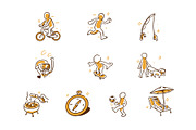 Outdoor Activities Doodle Icon Set, an Object Illustration by SLAB! Design (Thumbnail 3 of 3)