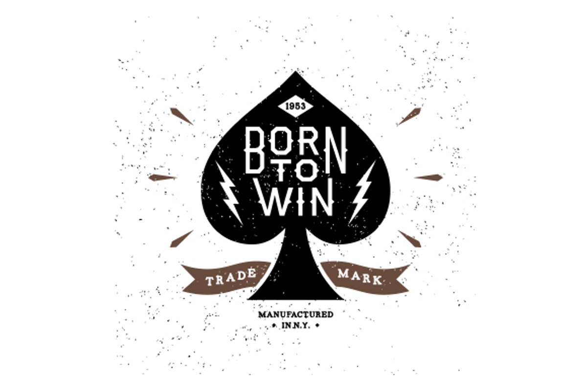 Vintage Label Born To Win, a Branding & Logo Template by Ezepov (Photo 2 of 3)