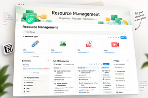 Resource Management Notion Template, an App Template by Rodro
