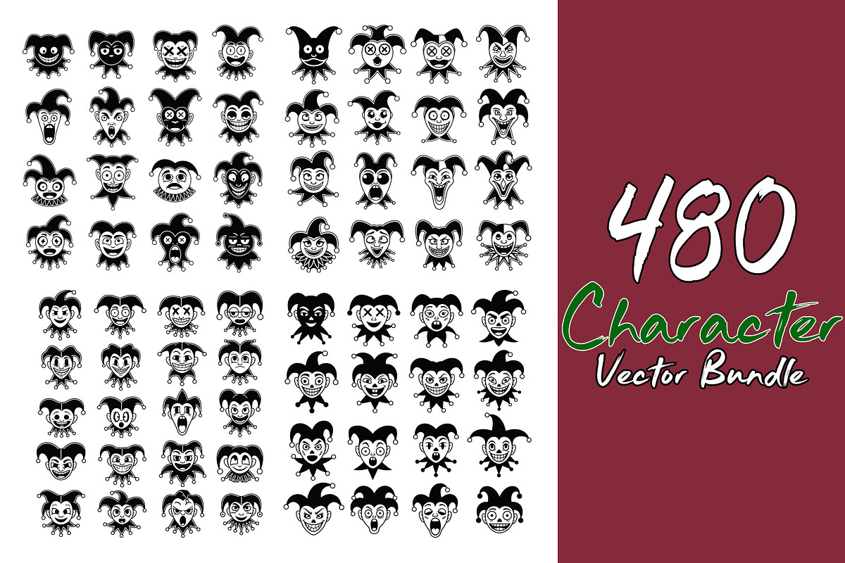 480 Scary Character Vector Bundle, an Object Graphic by Sofia's Fashion (Photo 3 of 6)