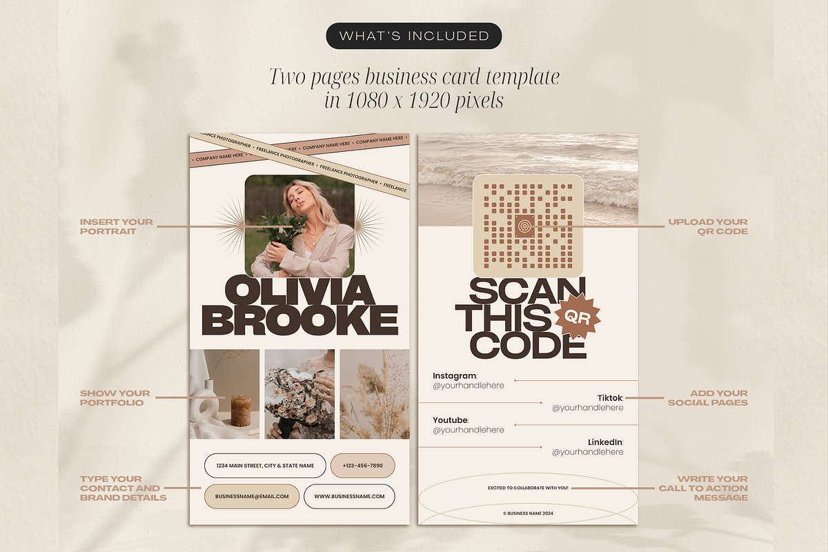 Neutral Digital Business Card, a Marketing Template by Creatif Foundry (Photo 3 of 6)