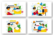 10 Email Newsletter Illustration, a Person Illustration by denayunebgt (Thumbnail 2 of 4)