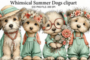 Whimsical Summer Dogs clipart, an Illustration by Designworld (Thumbnail 1 of 5)