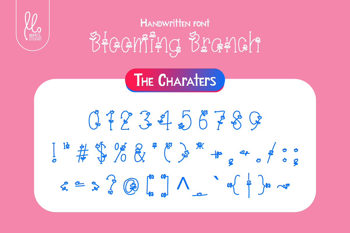 Blooming Branch Handwritten, a Handwritten Font by Waris Studio (Photo 8 of 8)