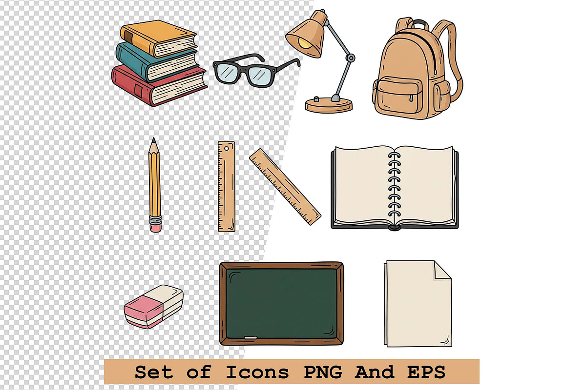 Set of  study icons in hand drawn, an Icon by one-touch