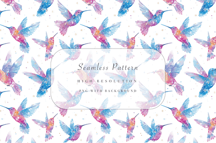 Hummingbird Seamless Pattern