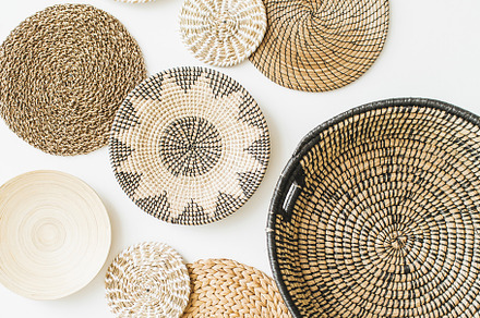 Straw plates, an Arts & Entertainment Photo by Floral Deco
