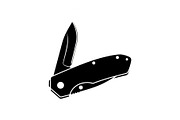 Folding Pocket Knife Silhouette, a Graphic by hafijul (Thumbnail 11 of 12)