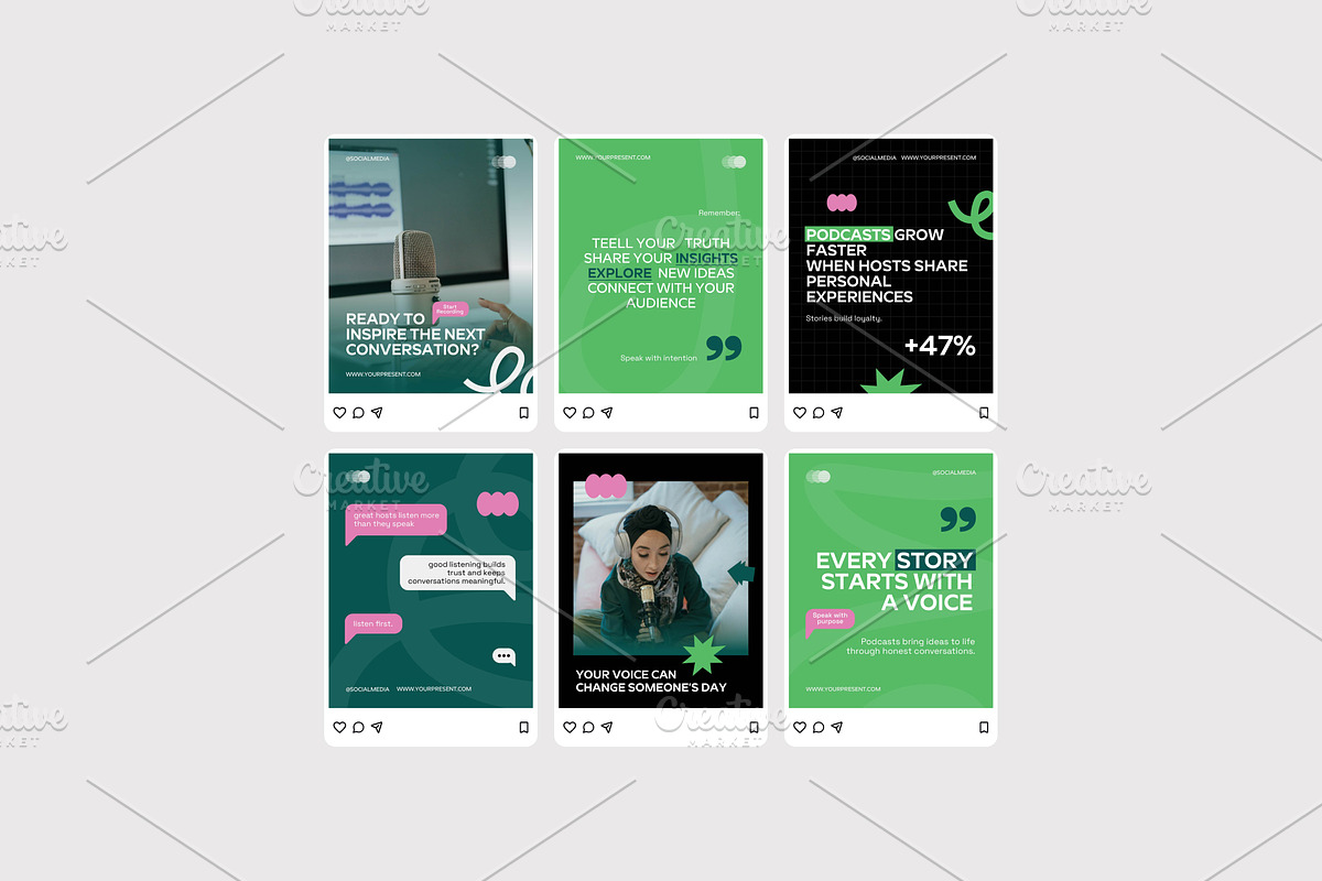 Insight Podcast - Instagram Post, a Social Media Template by Izdihaar_Studio (Photo 4 of 4)