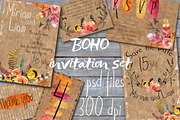 Boho style~Wedding Invitations, an Invitation Template by holaholga (Thumbnail 1 of 3)