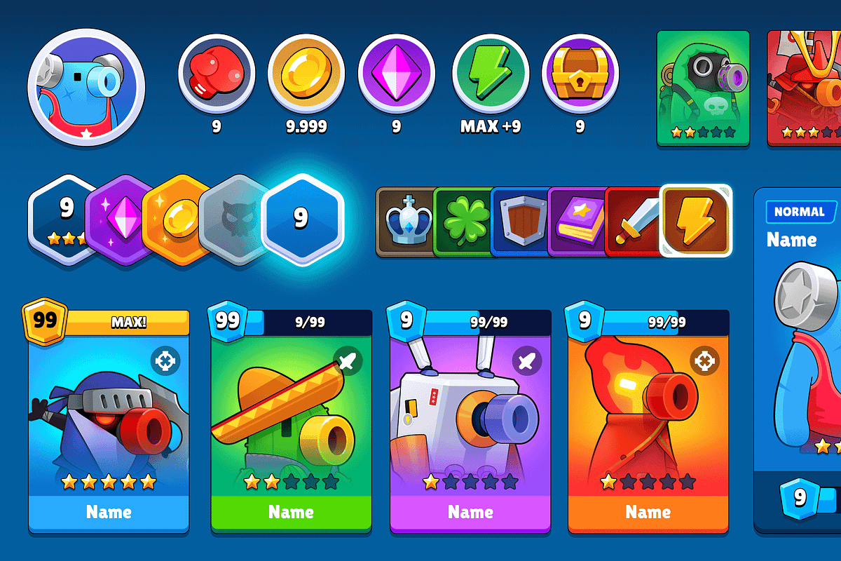 GUI Pro - Casual Game, an UI Kit Template by LAYERLAB (Photo 6 of 65)