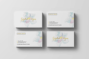 watercolor Business Card, a Business Card Template by Graphic Origin (Thumbnail 1 of 5)
