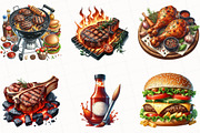 Summer Barbecue Day Clipart, an Illustration by OK Design (Thumbnail 2 of 5)