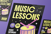 Music Lesson Flyer Set, a Flyer Template by Annora Studio (Thumbnail 3 of 6)