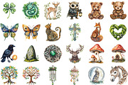 Watercolor Cute Celtic Clipart Bundl, an Illustration by Sublimation Artist (Thumbnail 2 of 6)