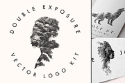 DOUBLE EXPOSURE VECTOR LOGO KIT, a Branding & Logo Template by Tropical Type (Thumbnail 1 of 10)