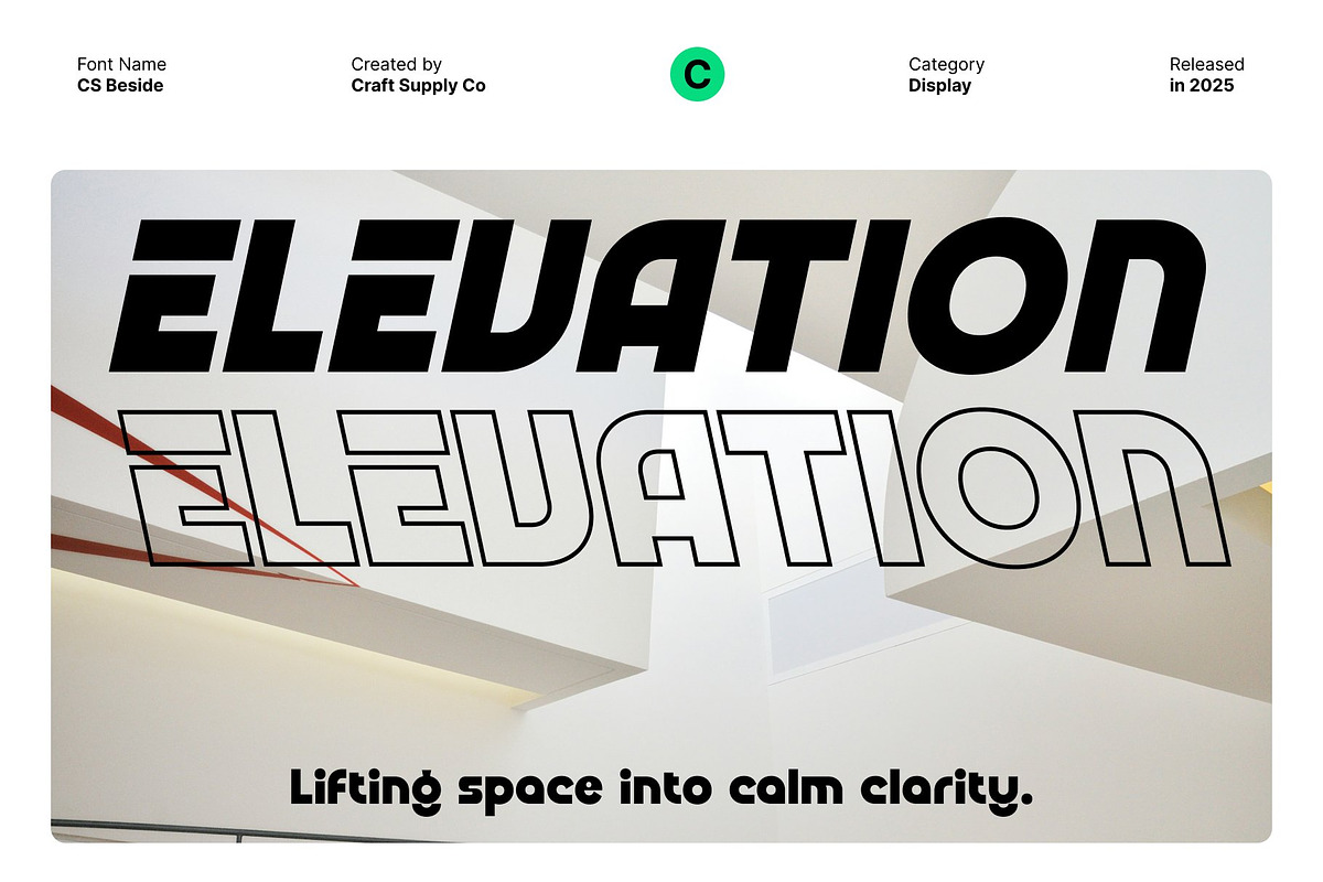 CS Beside – Bold Display Font, a Sans Serif Font by Craft Supply Co. (Photo 6 of 8)