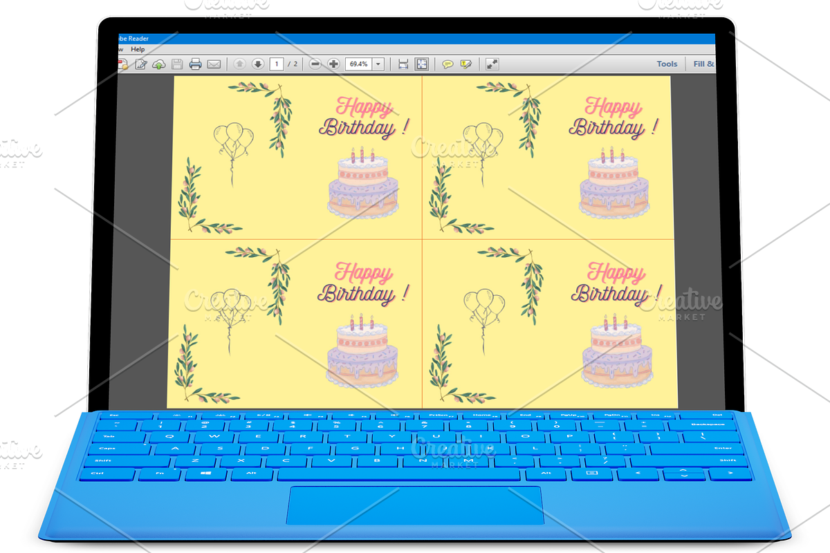 Printable Birthday Card, a Card Template by DesignTreasureID (Photo 4 of 5)