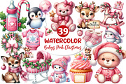 Babys 1st Pink Christmas Clipart, an Illustration by Dream Creation (Thumbnail 1 of 5)