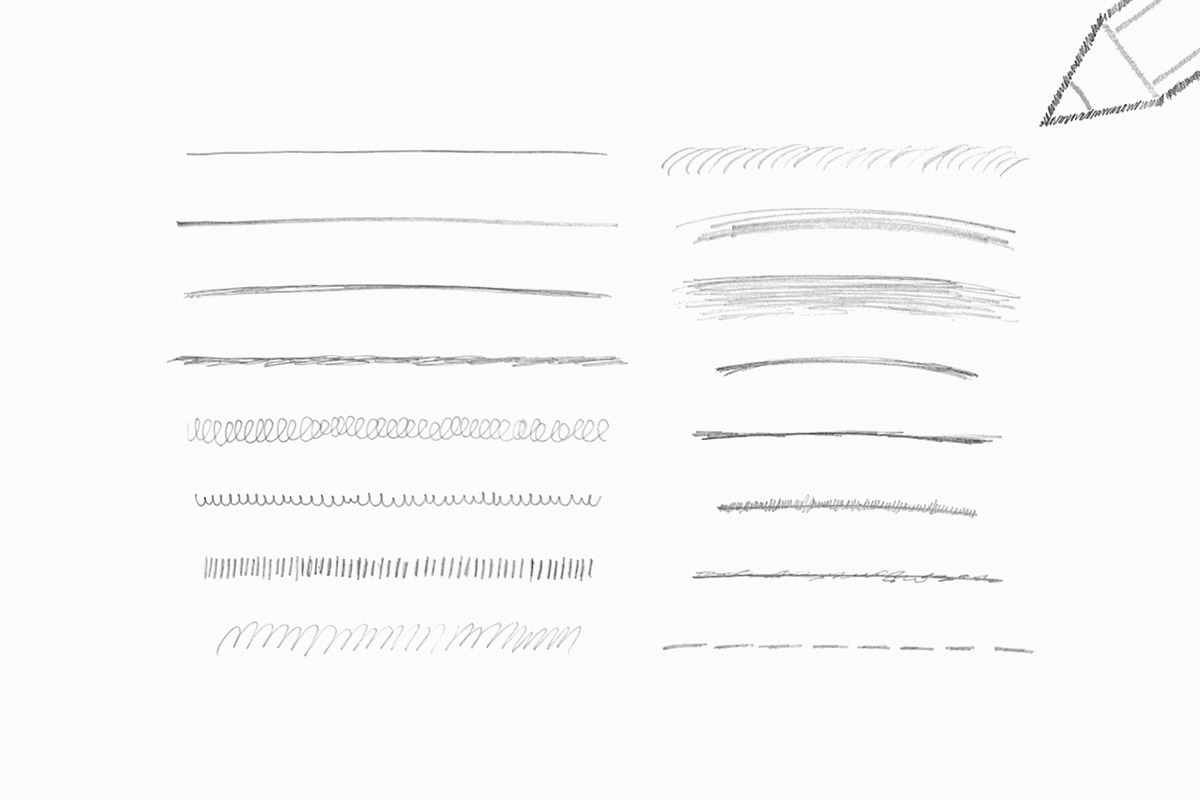 Pencil Brushes for Ai & Ps, a Brush Add-On by P.F. Creative Lab (Photo 4 of 5)