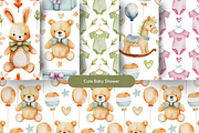 Watercolor Seamless Pattern Bundle, a Seasonal Illustration by Red Ink (Thumbnail 14 of 14)